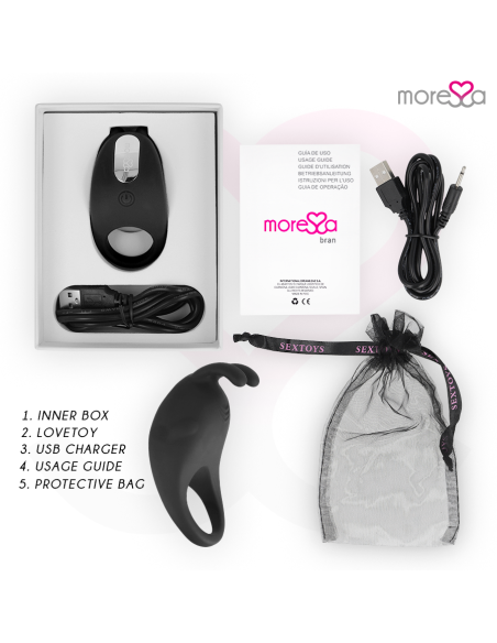 MORESSA BRAD PREMIUM SILICONE RECARGABLE NEGRO