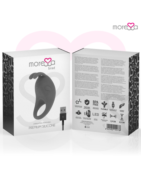 MORESSA BRAD PREMIUM SILICONE RECARGABLE NEGRO