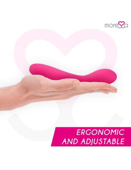 MORESSA DRUSO MASAJEADOR DUO PUNTO G Y SUERO PELVICO PREMIUM SILICONE RECARGABLE