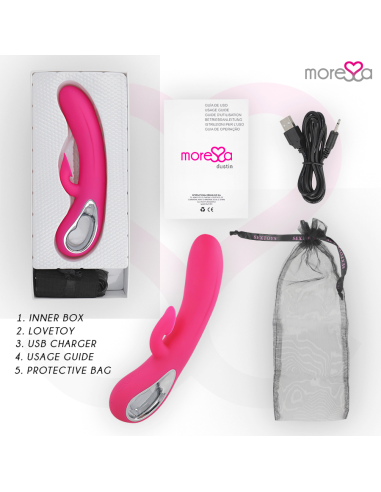 MORESSA DUSTIN ONDAS ESTIMULADORAS CLITORIAL Y POTENTE VIBRACIAN PREMIUM SILICONE RECARGABLE