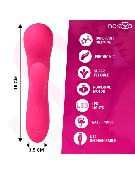 MORESSA JERRY CLIP VIBRADOR PUNTO G Y CLITORIS PREMIUM SILICONE RECARGABLE