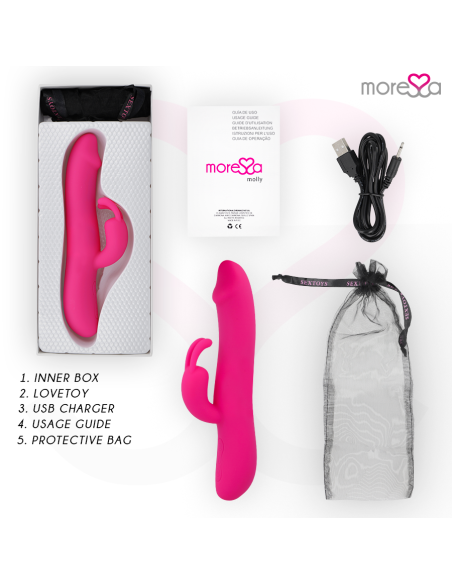 MORESSA MOLLY IMPULSOR UPDOWN Y POTENTE VIBRACIAN PREMIUM SILICONE RECARGABLE