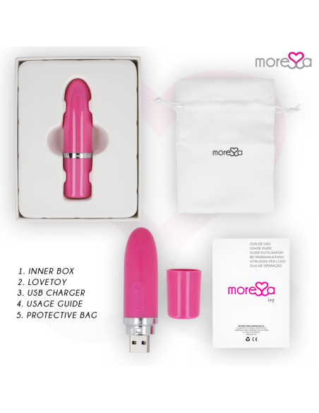 MORESSA IVY MASAJEADOR SIMULADOR LABIAL DE VIAJE ROSA