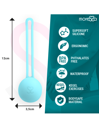 MORESSA OSIAN ONE ENTRENAMIENTO SUELO PELVICO 51gr PREMIUM SILICONA TURQUESA