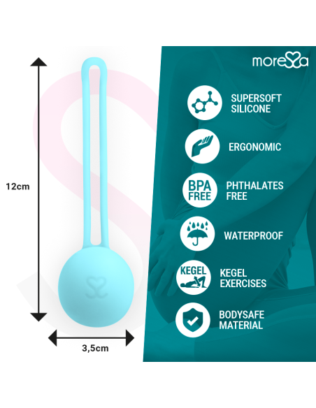 MORESSA OSIAN ONE ENTRENAMIENTO SUELO PELVICO 51gr PREMIUM SILICONA TURQUESA