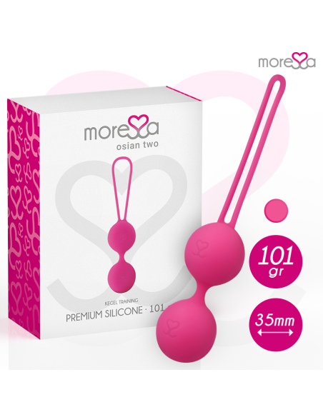 MORESSA OSIAN TWO ENTRENAMIENTO SUELO PELVICO 101gr PREMIUM SILICONA ROSA