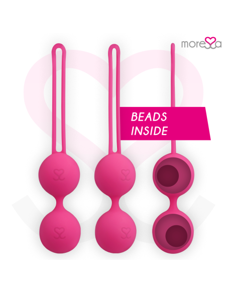 MORESSA OSIAN TWO ENTRENAMIENTO SUELO PELVICO 101gr PREMIUM SILICONA ROSA