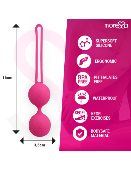 MORESSA OSIAN TWO ENTRENAMIENTO SUELO PELVICO 101gr PREMIUM SILICONA ROSA