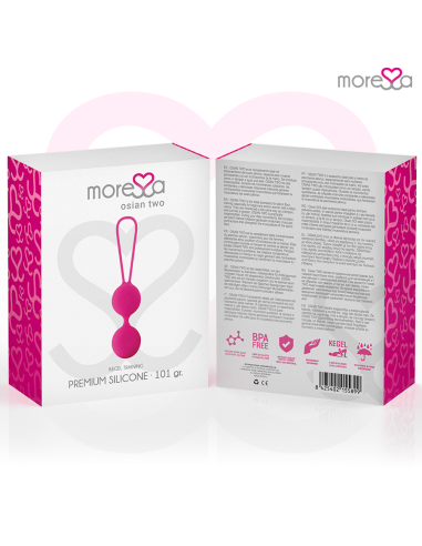 MORESSA OSIAN TWO ENTRENAMIENTO SUELO PELVICO 101gr PREMIUM SILICONA ROSA