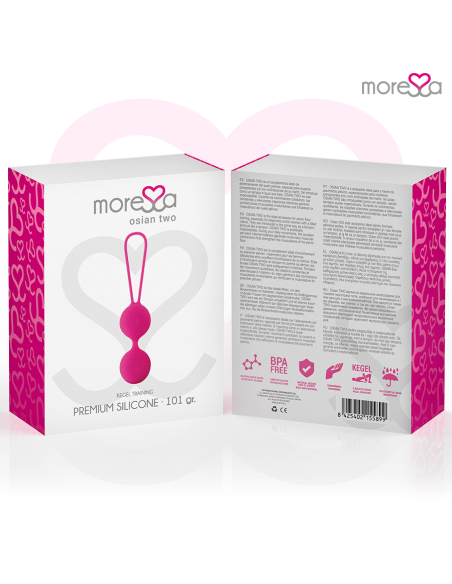 MORESSA OSIAN TWO ENTRENAMIENTO SUELO PELVICO 101gr PREMIUM SILICONA ROSA