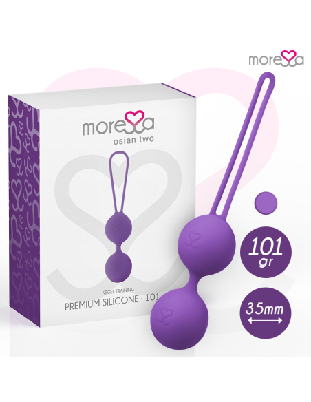 MORESSA OSIAN TWO ENTRENAMIENTO SUELO PELVICO 101gr PREMIUM SILICONA LILA