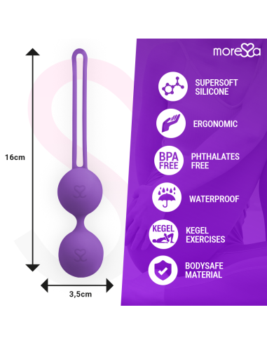 MORESSA OSIAN TWO ENTRENAMIENTO SUELO PELVICO 101gr PREMIUM SILICONA LILA