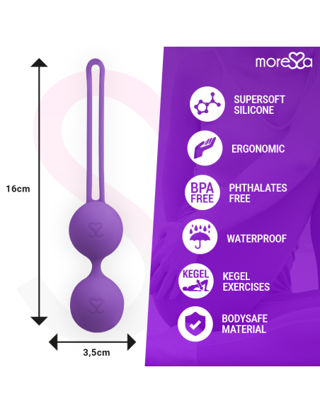 MORESSA OSIAN TWO ENTRENAMIENTO SUELO PELVICO 101gr PREMIUM SILICONA LILA