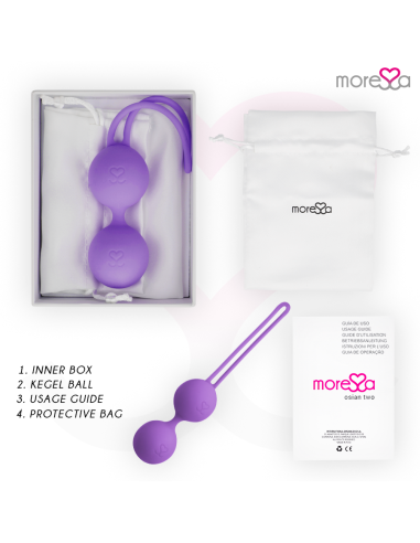 MORESSA OSIAN TWO ENTRENAMIENTO SUELO PELVICO 101gr PREMIUM SILICONA LILA