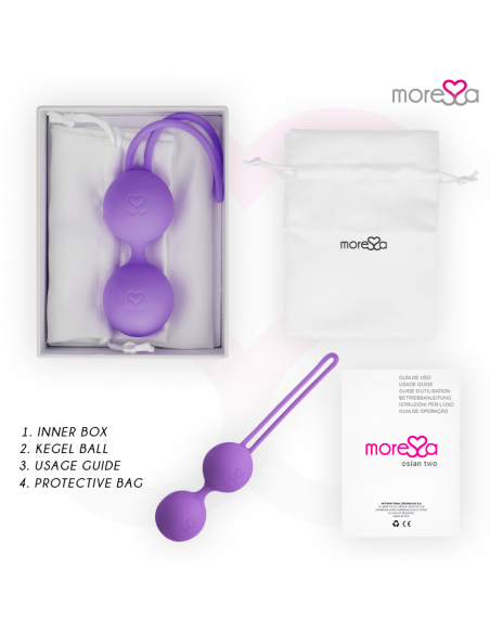 MORESSA OSIAN TWO ENTRENAMIENTO SUELO PELVICO 101gr PREMIUM SILICONA LILA