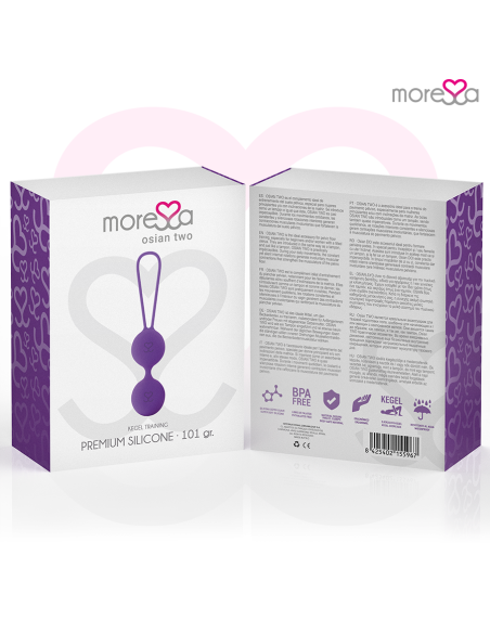 MORESSA OSIAN TWO ENTRENAMIENTO SUELO PELVICO 101gr PREMIUM SILICONA LILA