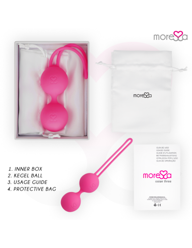 MORESSA OSIAN THREE ENTRENAMIENTO SUELO PELVICO 85 gr PREMIUM SILICONA ROSA