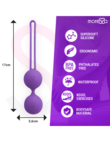 MORESSA OSIAN THREE ENTRENAMIENTO SUELO PELVICO 85 gr PREMIUM SILICONA LILA