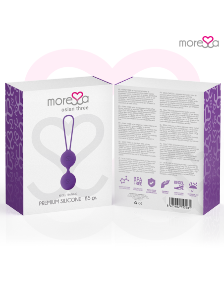MORESSA OSIAN THREE ENTRENAMIENTO SUELO PELVICO 85 gr PREMIUM SILICONA LILA