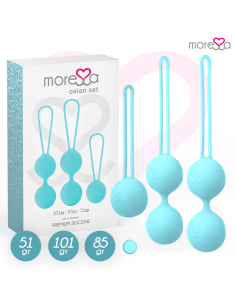MORESSA OSIAN SET Osian One 51 Gr Osian Two 101 Gr Osian Three 85 gr PREMIUM SILICONA TURQUESA