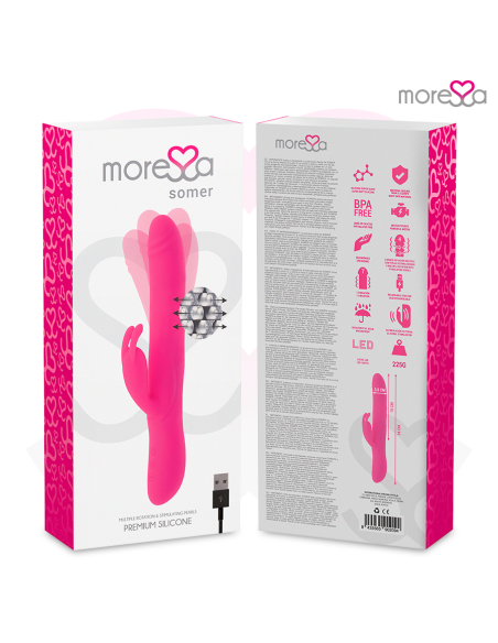 MORESSA SOMER ROTADOR PERLADO Y POTENTE VIBRACIAN SILICONA PREMIUM