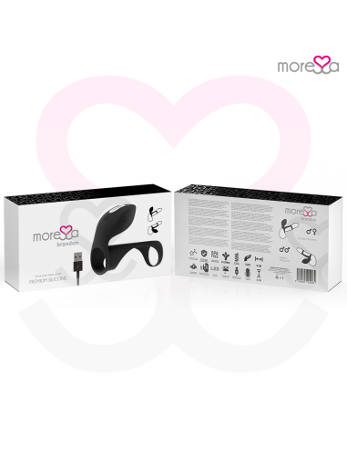 MORESSA BRANDON POTENTE ANILLO VIBRADOR CON FUNDA DE ENGROSAMIENTO MASCULINO