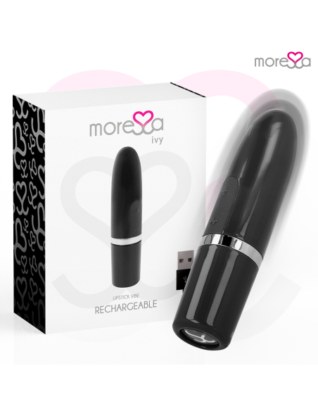 MORESSA IVY MASAJEADOR SIMULADOR LABIAL DE VIAJE NEGRO