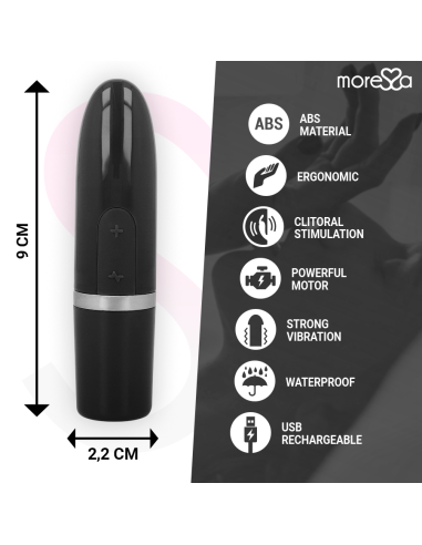 MORESSA IVY MASAJEADOR SIMULADOR LABIAL DE VIAJE NEGRO