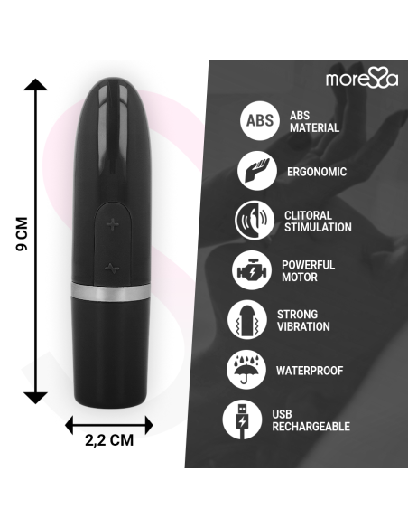 MORESSA IVY MASAJEADOR SIMULADOR LABIAL DE VIAJE NEGRO