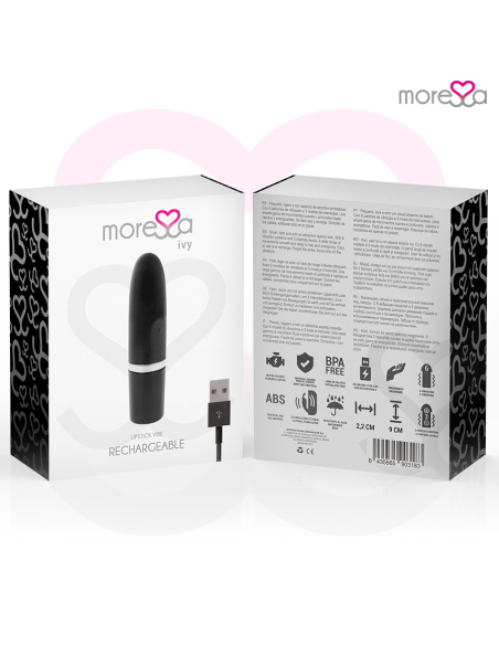 MORESSA IVY MASAJEADOR SIMULADOR LABIAL DE VIAJE NEGRO