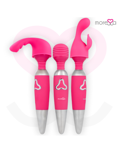 MORESSA ODILON WAND POTENTE MOTOR MAS DOS CABEZALES PREMIUM SILICONE RECARGABLE