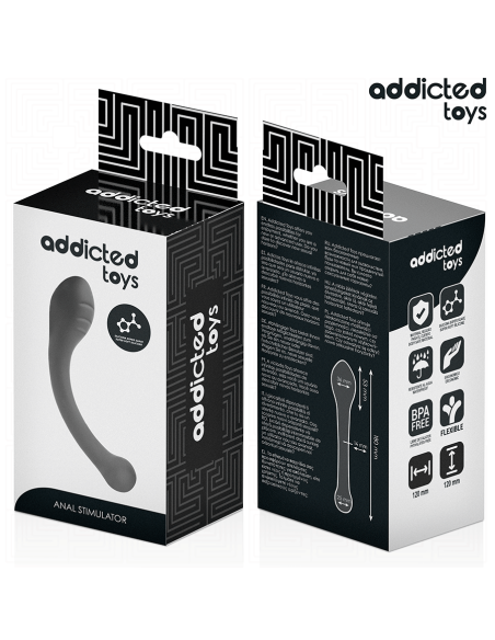 ADDICTED TOYS ESTIMULADOR ANAL DOBLE SILICONA 18 CM