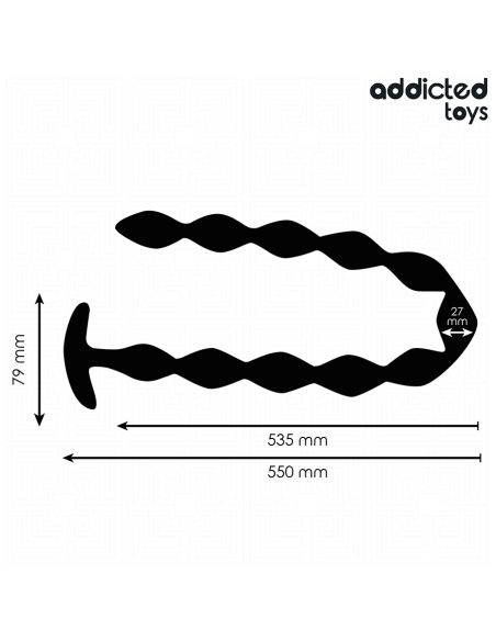 ADDICTED TOYS ROSARIO ANAL 27 CM EXTRA LARGO SILICONA