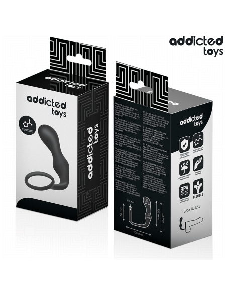 ADDICTED TOYS PLUG ANAL CON ANILLO SILICONA MODELO 3