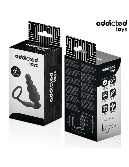 ADDICTED TOYS PLUG ANAL CON ANILLO SILICONA MODELO 5