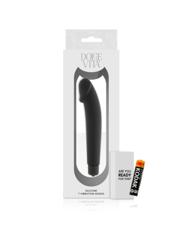 DOLCE VITA REALISTIC VIBRADOR SILICONA NEGRO