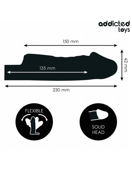 ADDICTED TOYS FUNDA PARA EL PENE TRANSPARENTE TALLA S 23 CM