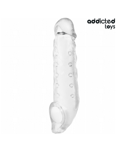 ADDICTED TOYS FUNDAS PARA EL PENE TRANSPARENTE TALLA M 27 CM