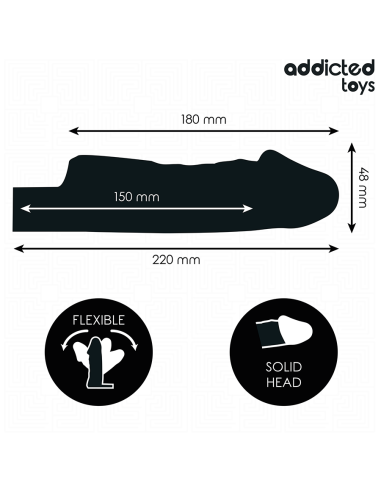 ADDICTED TOYS EXTENSOR PARA EL PENE TRANSPARENTE 27 CM
