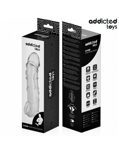 ADDICTED TOYS EXTENSOR PARA EL PENE TRANSPARENTE 27 CM