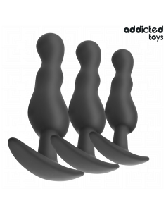 ADDICTED TOYS SET DE 3 PLUG ANAL SILICONA MODELO 1 2