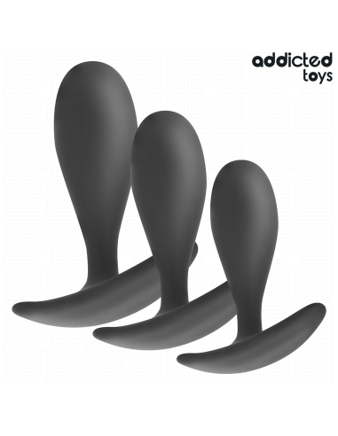 ADDICTED TOYS SET DE 3 PLUG ANAL SILICONA MODELO 2