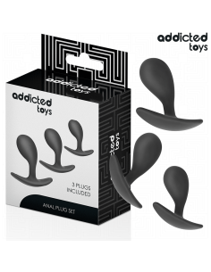 ADDICTED TOYS SET DE 3 PLUG ANAL SILICONA MODELO 3