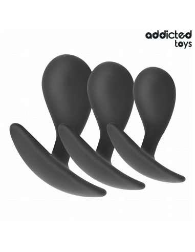 ADDICTED TOYS SET DE 3 PLUG ANAL SILICONA MODELO 3