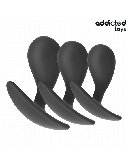 ADDICTED TOYS SET DE 3 PLUG ANAL SILICONA MODELO 3