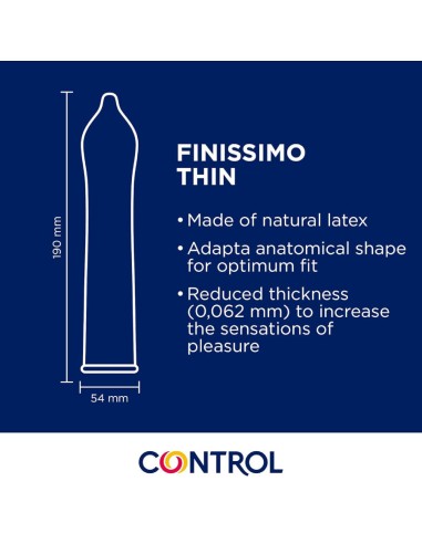 CONTROL PRESERVATIVOS FINISSIMO SENSO 144 UNIDADES
