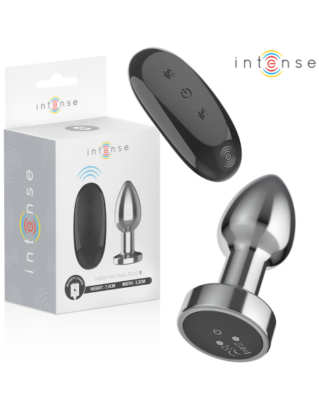 INTENSE PLUG ANAL 10 VIBRACIONES METAL CON CONTROL REMOTO S