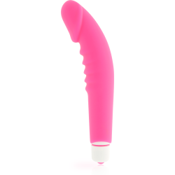 DOLCE VITA REALISTIC PLEASURE VIBRADOR SILICONA ROSA 2
