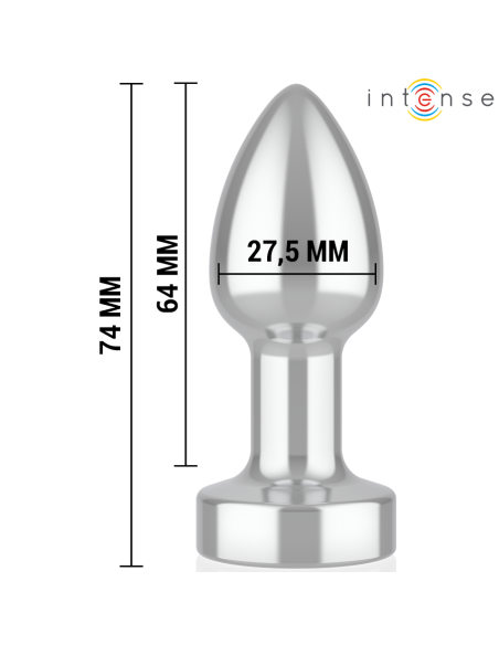 INTENSE PLUG ANAL 10 VIBRACIONES METAL CON CONTROL REMOTO S