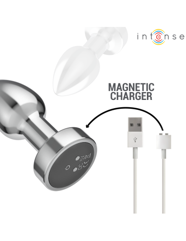 INTENSE PLUG ANAL 10 VIBRACIONES METAL CON CONTROL REMOTO S
